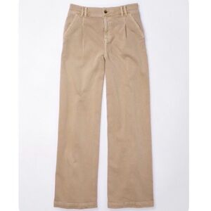 AE Dreamy Drape Stretch High-Waisted Khaki Trouser